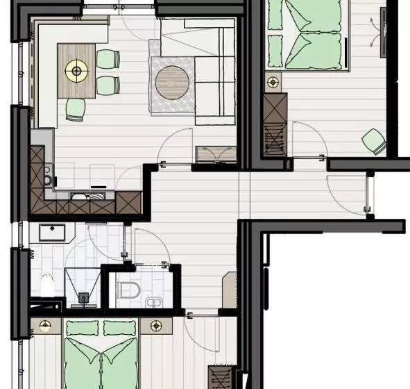 2ベッドルームアパートメント, Pension Appartement Sonnwend