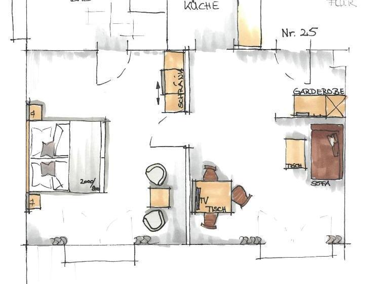 Апартаменты 1 Спальня с Балконом, Haus Mariandl