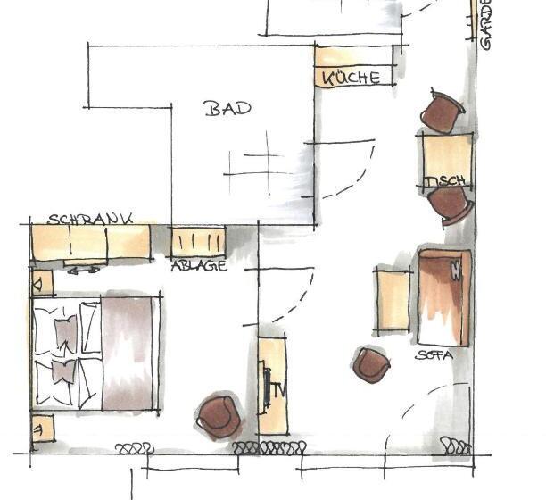 Апартаменты 1 Спальня с Балконом, Haus Mariandl