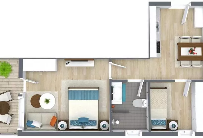 Apartament 2 Dormitoris, Das Alpspitz