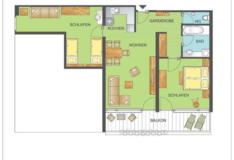 Апартаменты 1 Спальня, Gästehaus Rottenspacher