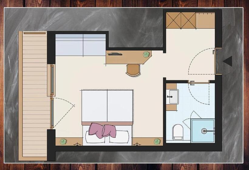 اتاق استاندارد با بالکن, Poltehof