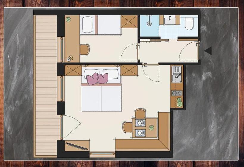 آپارتمان 2 خوابه, Poltehof