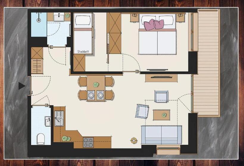 آپارتمان 1 خوابه, Poltehof