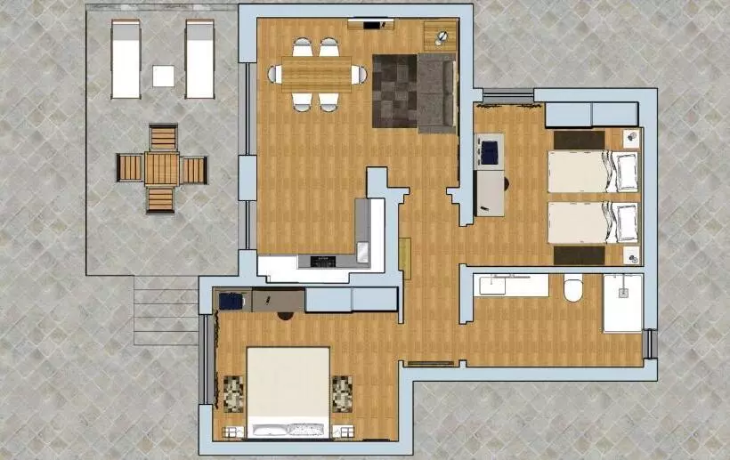 １ベッドルームのスーペリアアパートメント, Aktivhotel Santalucia