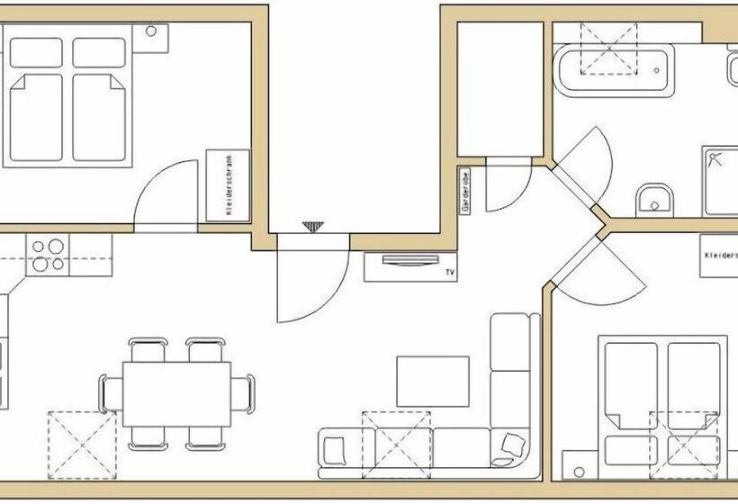 شقة غرفة واحدة, Ferienhof Radlerslust