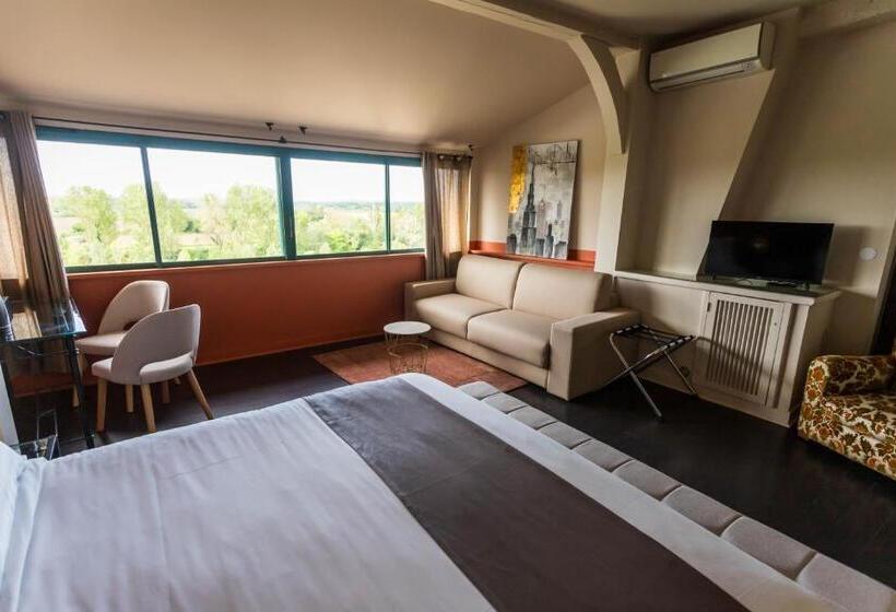 스탠다드 룸, Restaurant Côte Garonne Le Balcon Des Dames   Tonneins Marmande Agen   Chambres Climatisées