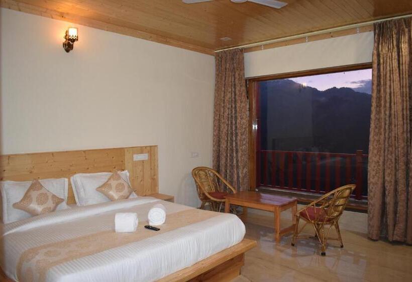 اتاق استاندارد با تخت بزرگ, The Vintage Hill Village   Himalayan Boutique Resort
