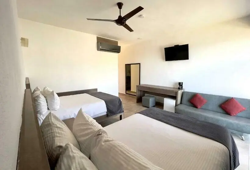 اتاق استاندارد با چشم‌انداز دریا, Coral Blue Huatulco