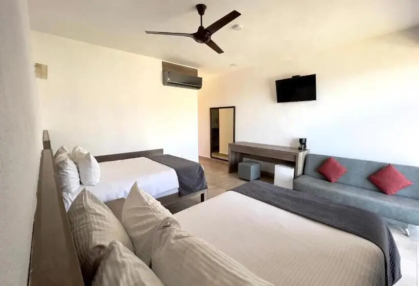 اتاق استاندارد با چشم‌انداز باغ, Coral Blue Huatulco
