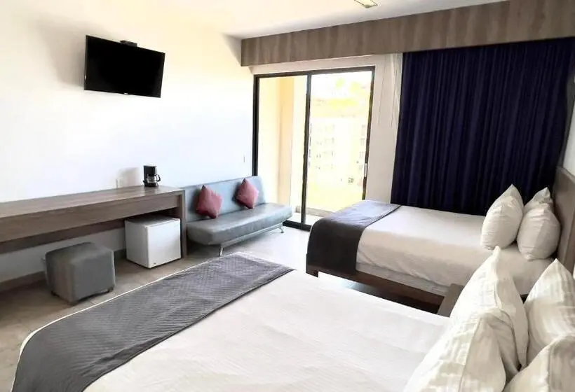 اتاق استاندارد با چشم‌انداز باغ, Coral Blue Huatulco