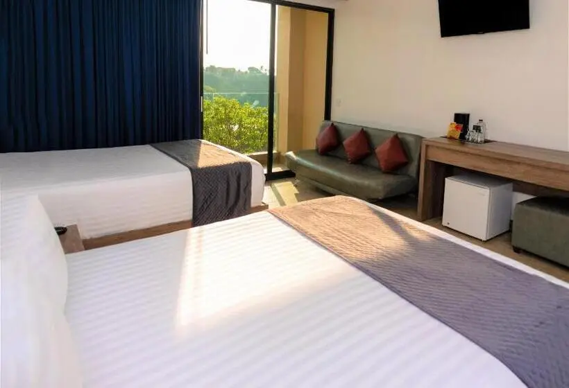 اتاق استاندارد با چشم‌انداز باغ, Coral Blue Huatulco