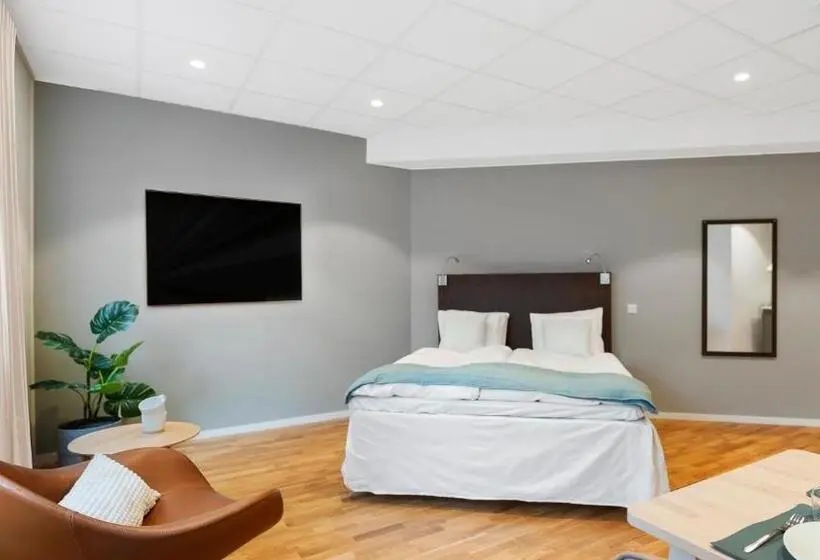 キングサイドベッドのスタンダードワンルーム, Stockholm Hotel Apartments Arlanda Xpo