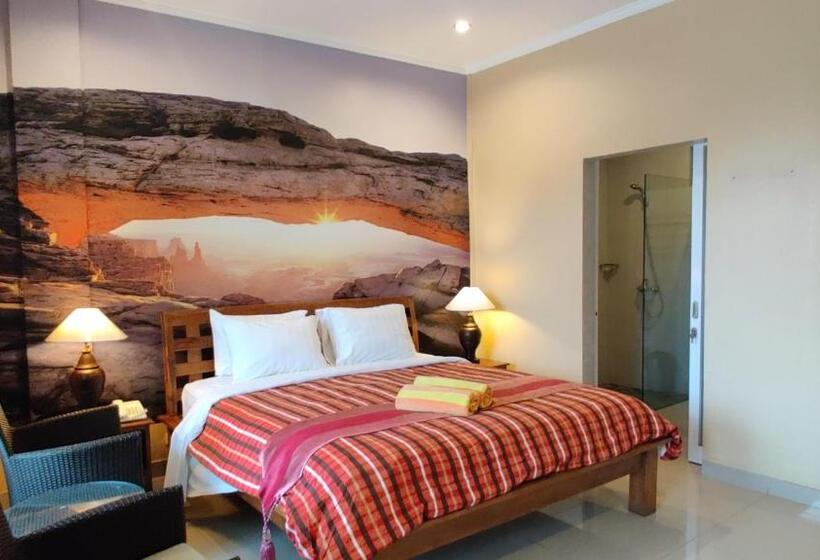 غرفة ديلوكس مزودة بشرفة, Su S Cottages Legian