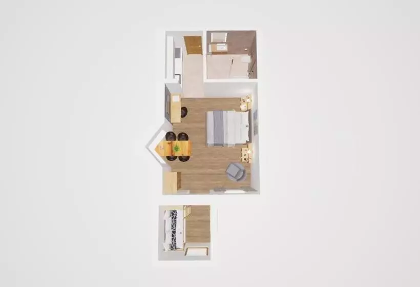 バルコニー付き１ベッドルームアパートメント, Monte Vita Tirol   Apartments