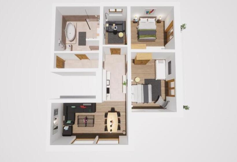 １ベッドルームアパートメント, Monte Vita Tirol   Apartments