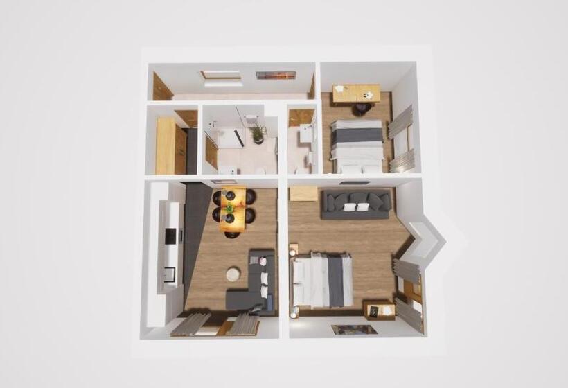 テラス付き１ベッドルームアパートメント, Monte Vita Tirol   Apartments