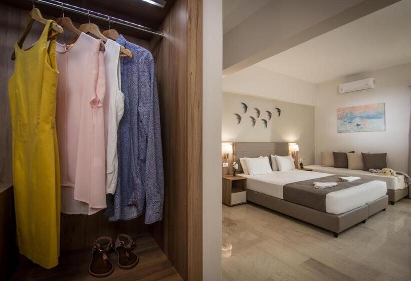 Chambre Triple Deluxe Vue Piscine, Marianthi Apts By Estia