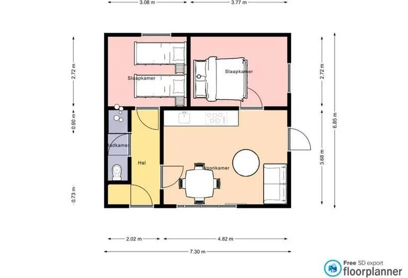 ２ベッドルームアパートメント, Molltaler Appartements En B&b
