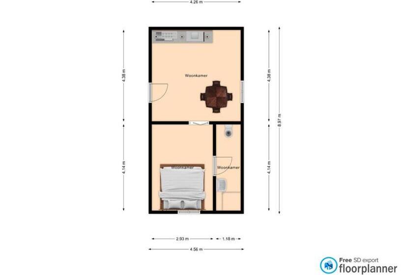 Апартаменты 1 Спальня Нижний Этаж, Molltaler Appartements En B&b