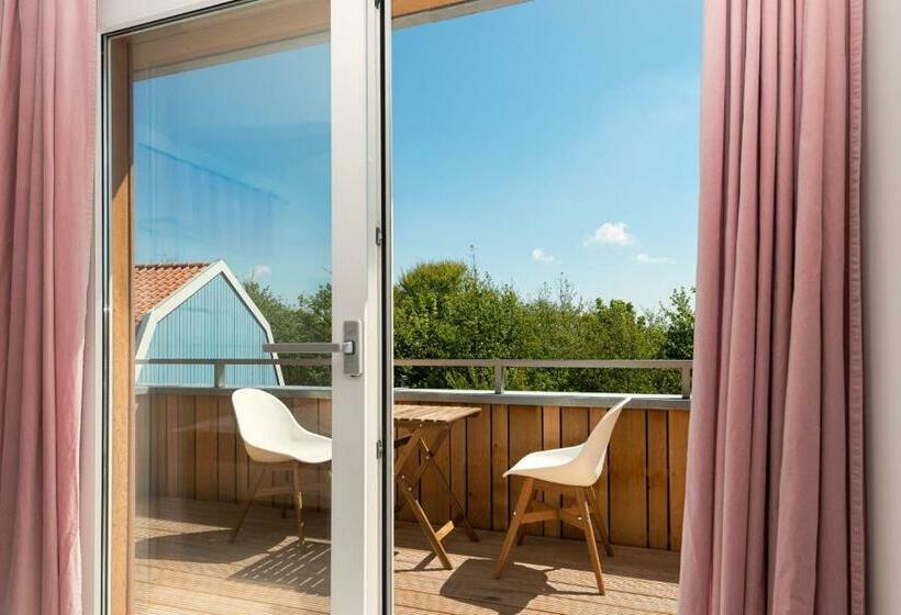 غرفة ديلوكس مزودة بشرفة, B&b Duinblick