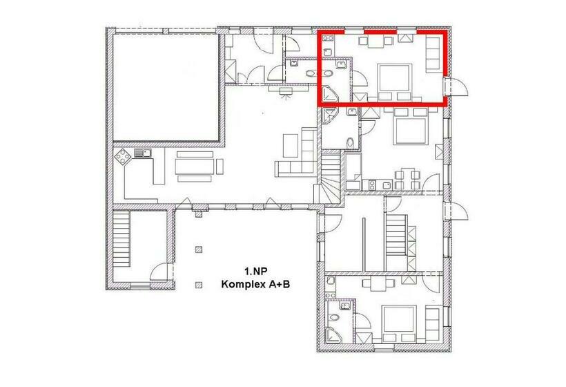 스탠다드 룸, U Jeřába   Komplex A