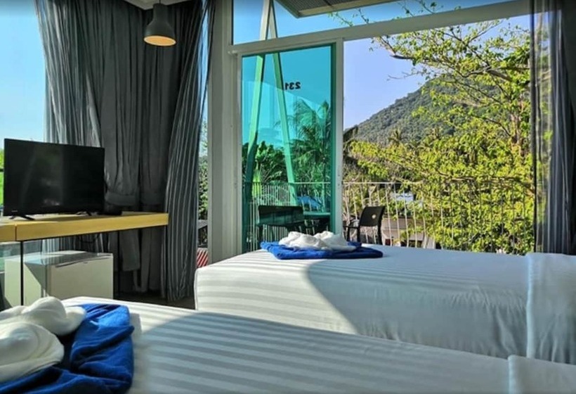 디럭스 룸 바다 전망, Sairee Hut Resort Koh Tao