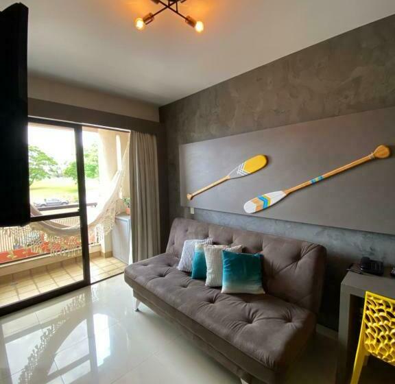 اتاق استاندارد چهار تخته, Flat Decoração Náutica C/vista Lago Paranoá