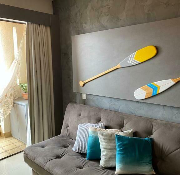 اتاق استاندارد چهار تخته, Flat Decoração Náutica C/vista Lago Paranoá