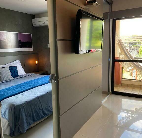 اتاق استاندارد چهار تخته, Flat Decoração Náutica C/vista Lago Paranoá