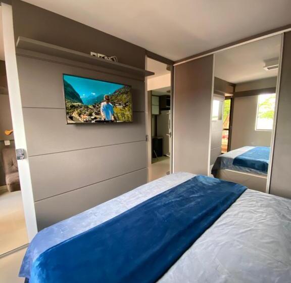 اتاق استاندارد چهار تخته, Flat Decoração Náutica C/vista Lago Paranoá