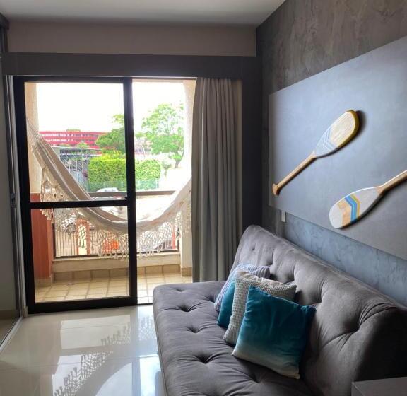 اتاق استاندارد چهار تخته, Flat Decoração Náutica C/vista Lago Paranoá