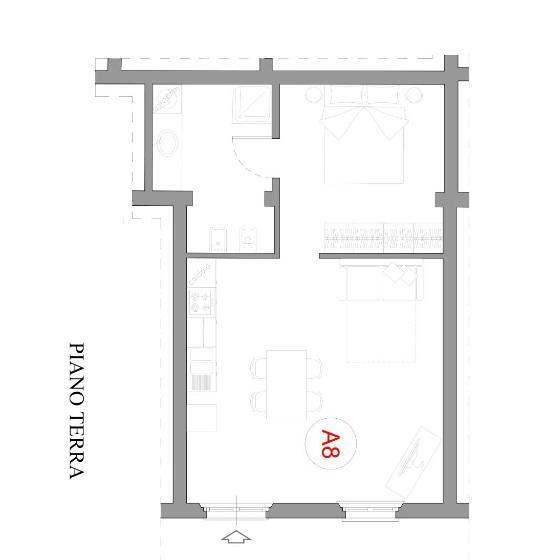 آپارتمان 1 خوابه همکف, Residence Antico Borgo