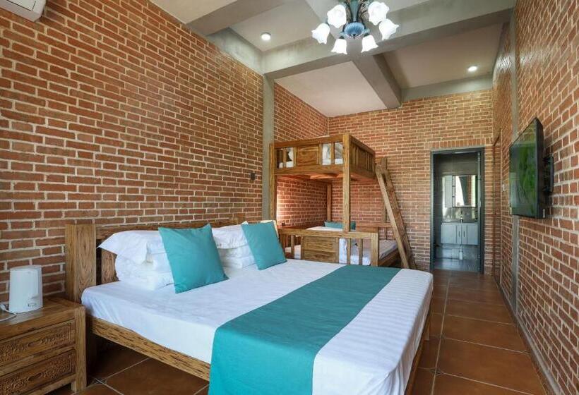 Pokój Rodzinny Widok Góry, 悠然江景客栈 三峡店