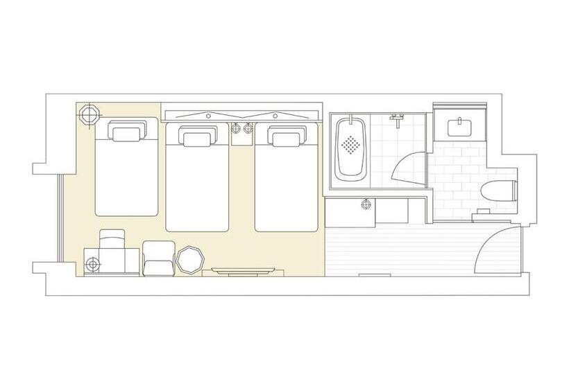 اتاق سوپریور سه تخته, The Hotel Sanraku Kanazawa 21th December 2022 Open