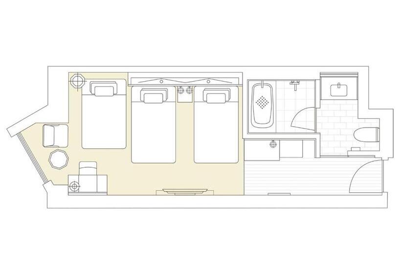 اتاق استاندارد سه تخته با چشمانداز باغ, The Hotel Sanraku Kanazawa 21th December 2022 Open