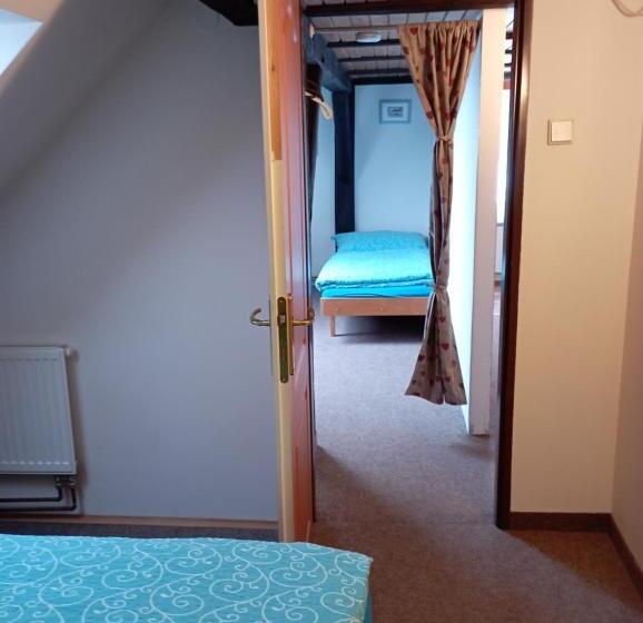 غرفة قياسية رباعية حمام مشترك, Penzion Hraničář