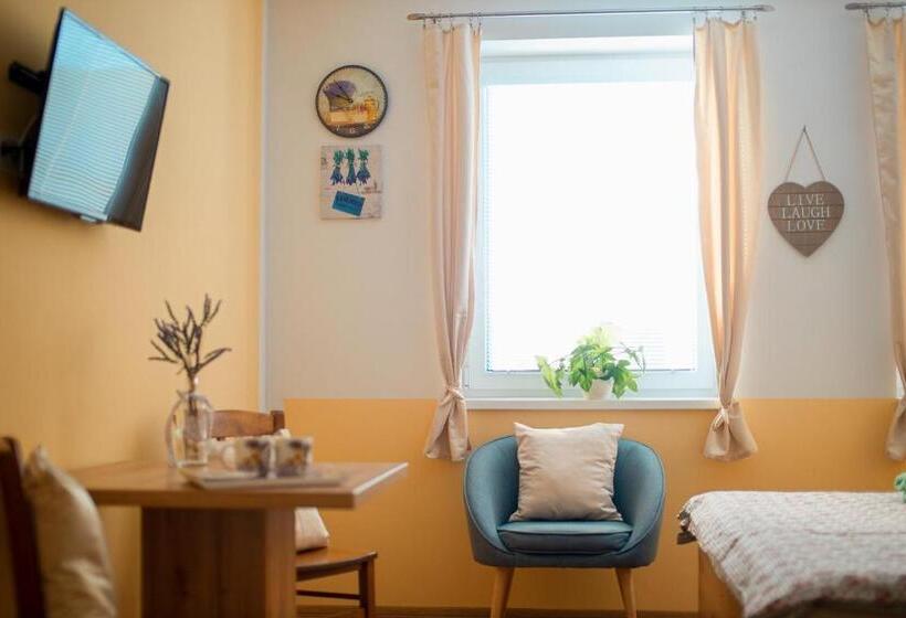 장애인을 위한 킹사이즈 침대 스탠다드 룸, Penzion Zlatovláska U Zámku červená Lhota