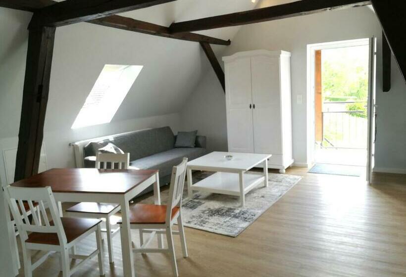 带1个卧室带花园景观的公寓, Pension Schlossblick Thallwitz