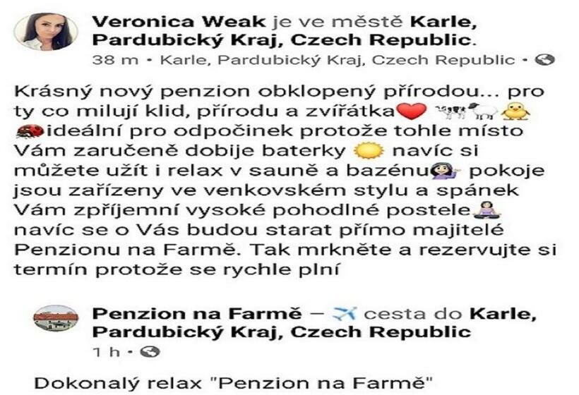 Трехместный Номер Комфорт, Penzion Na Farmě