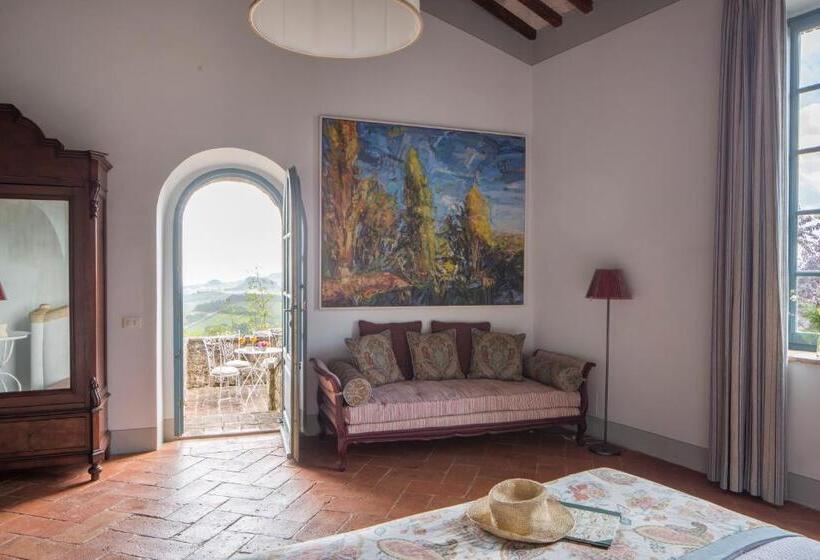 带1个卧室的带阳台的公寓, Borgo Pignano Tuscany