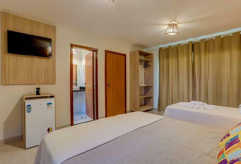 חדר סטנדרט לשלושה, Pousada Céu & Mar De Taipu