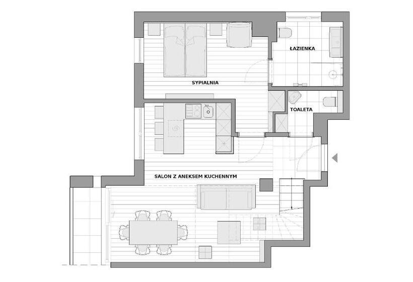 Апартаменты Дюплекс 1 Спальня, Lapwing Residence Sopot