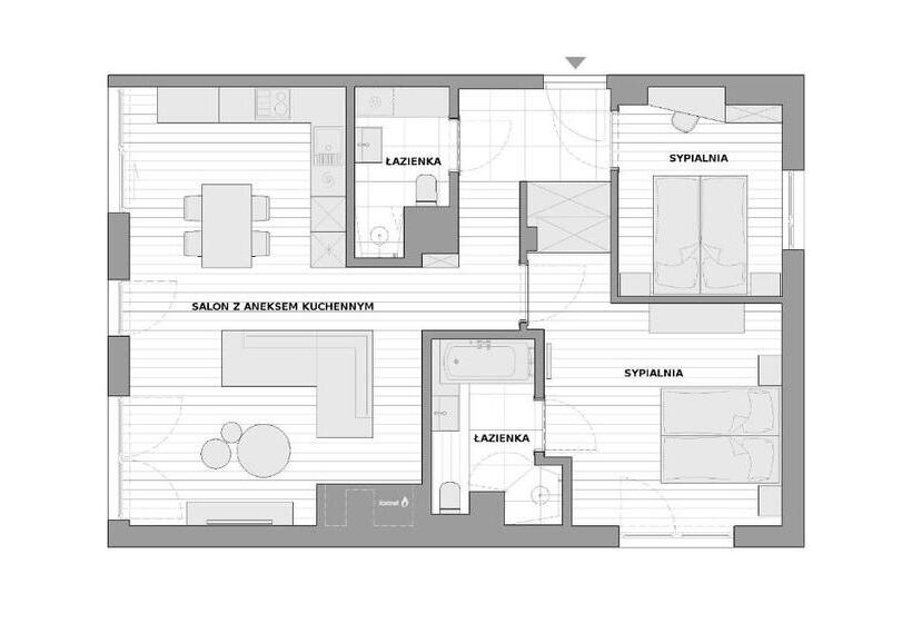 آپارتمان 1 خوابه همکف, Lapwing Residence Sopot