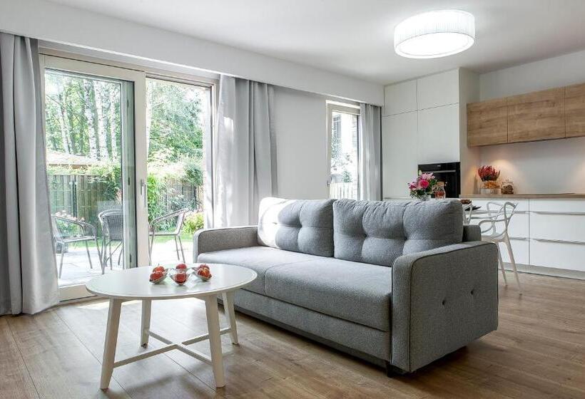 آپارتمان 1 خوابه همکف, Lapwing Residence Sopot