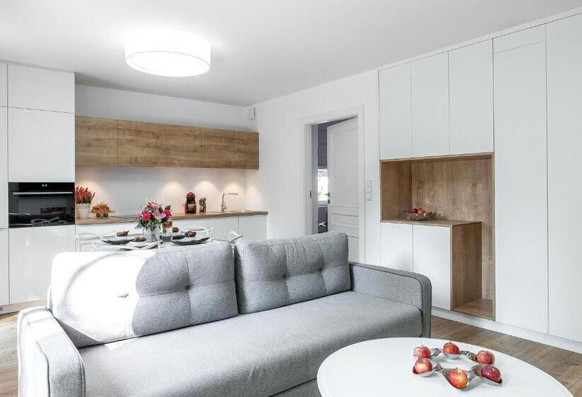 آپارتمان 1 خوابه همکف, Lapwing Residence Sopot