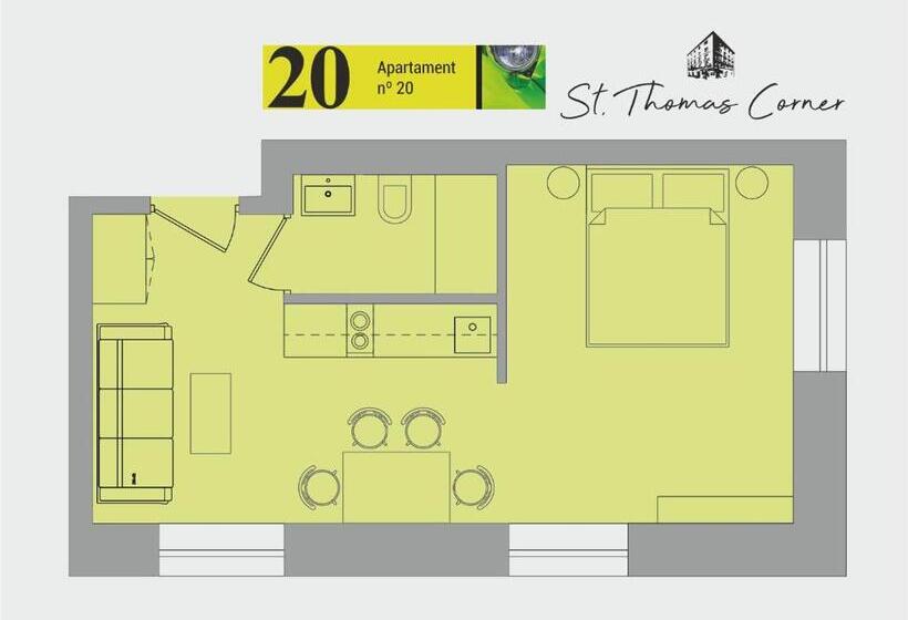 1 Bedroom Premium Apartment City View, Saint Thomas Corner By Upstairs