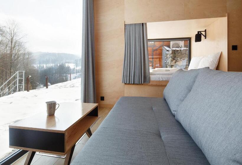 آپارتمان 1 خوابه با تراس, Apartamenty Szuflandia Z Sauną, Jacuzzi, Przy Stoku Narciarskim