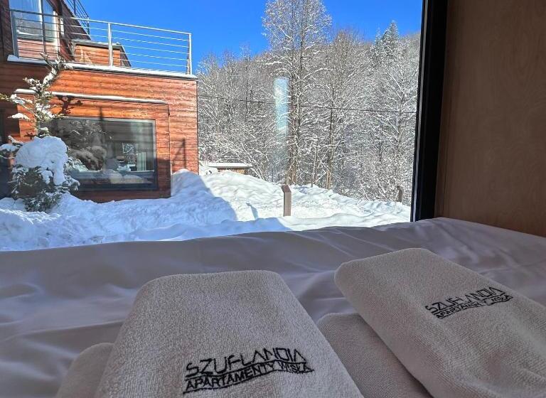 آپارتمان 1 خوابه با تراس, Apartamenty Szuflandia Z Sauną, Jacuzzi, Przy Stoku Narciarskim