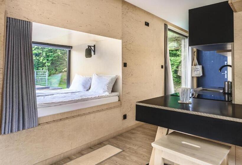 آپارتمان 1 خوابه با تراس, Apartamenty Szuflandia Z Sauną, Jacuzzi, Przy Stoku Narciarskim